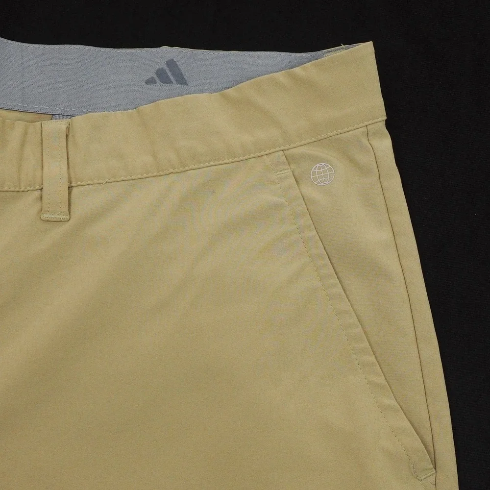 Adidas Golf Ultimate 365 Shorts Mens 38 Khaki Brown Flat Front Performance Tech